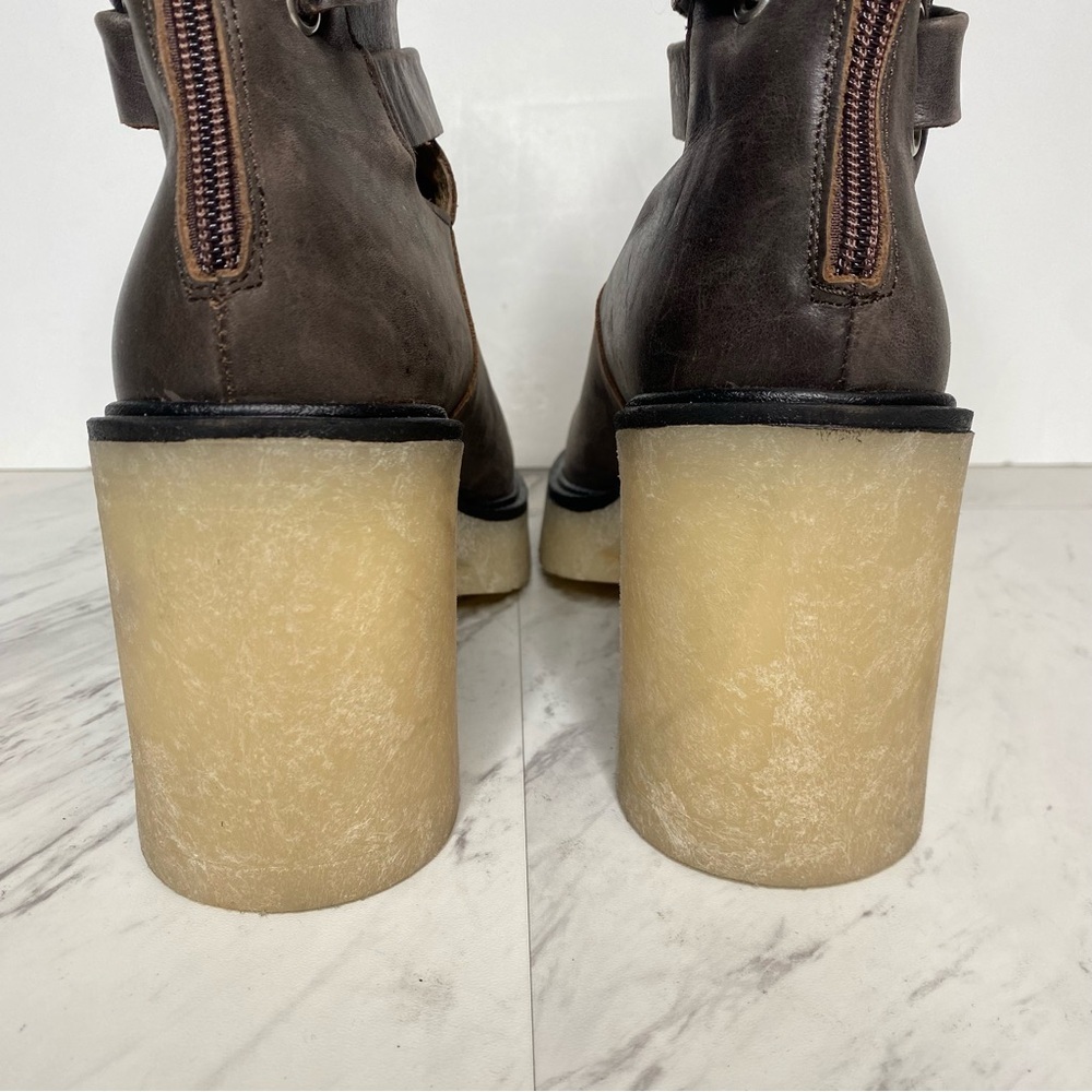 Free People Jesse Leather Strappy Heeled Boot 40 - Picture 4 of 15
